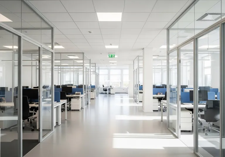 Large, spotless freshly serviced commercial office facility — representing business growth from SEO